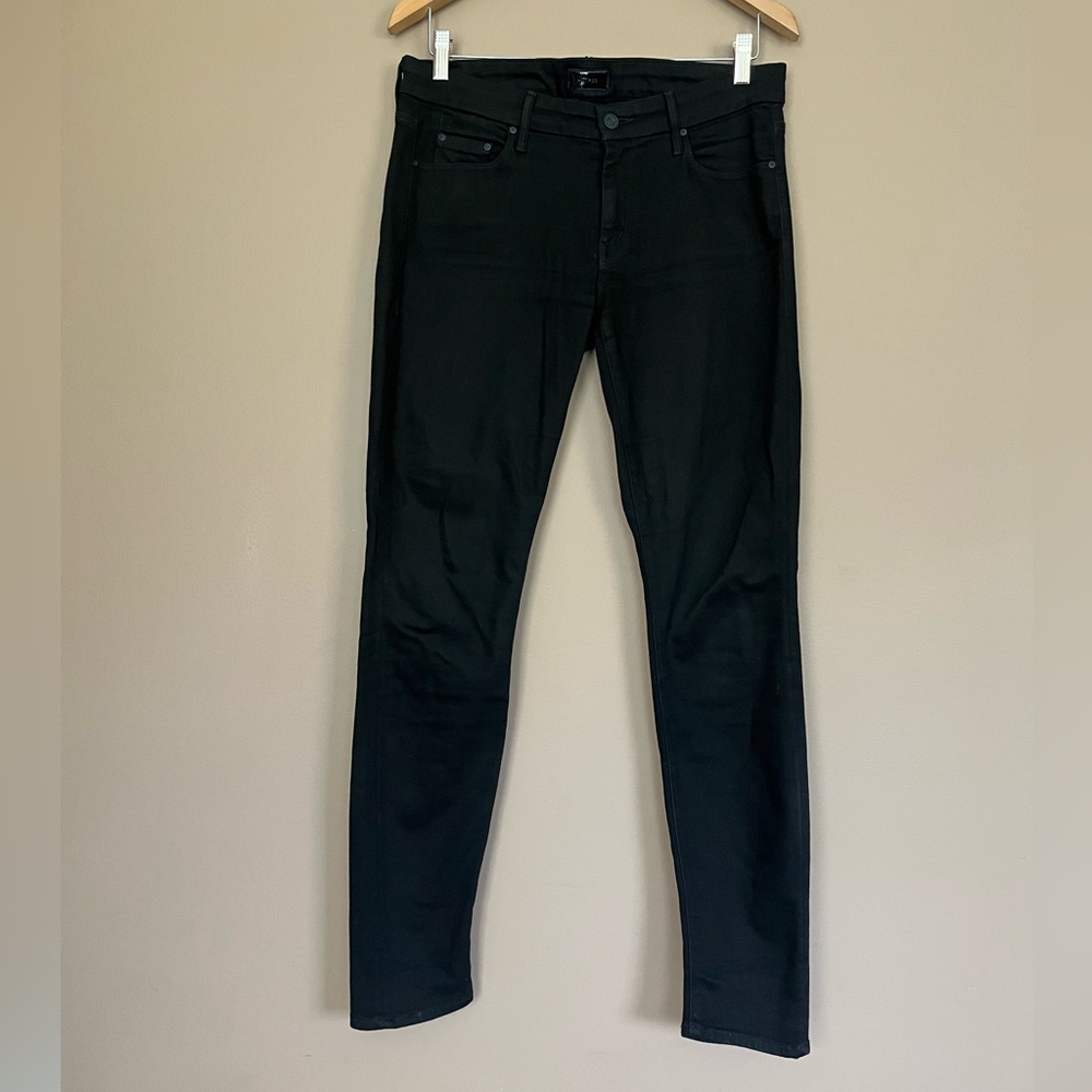 {MOTHER} The Looker Skinny Jeans in A Model Spy Black - Womens 30